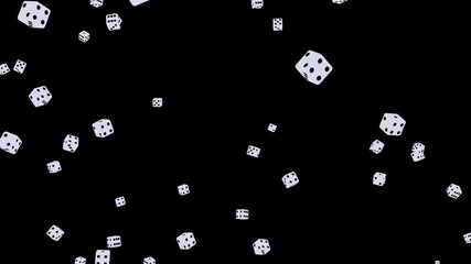 Multi Board Game Dice Falling  On Transparent Background - Powered by Adobe