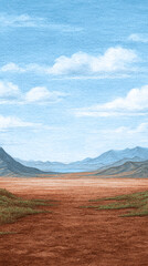 Exploring the Serene Landscape: Captivating Views of Majestic Mountains and an Endless Sky with Tranquil Horizons