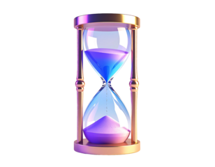 Hourglass with vibrant sand