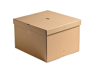 Square cardboard box with a lid