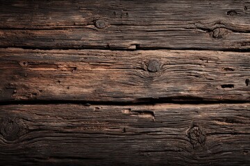 Fototapeta premium Textured Dark Brown Wooden Planks Background