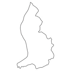 Liechtenstein Map Outline Silhouette European Microstate Border