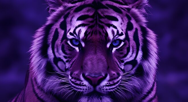 Purple tiger close up