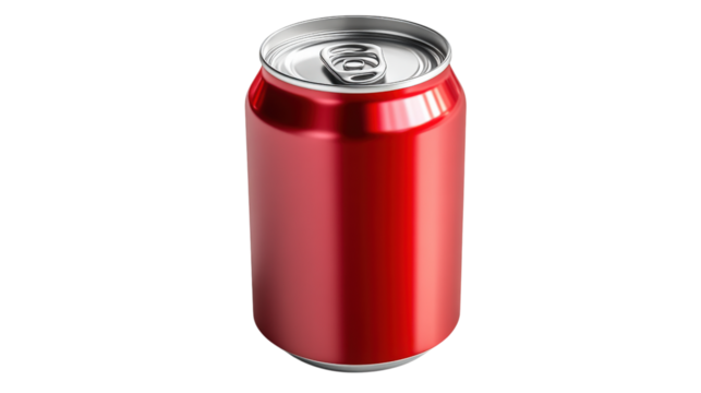 Red Drink Can isolated on a transparent background  - Powered by Adobe