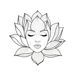 vector illustration of lotus