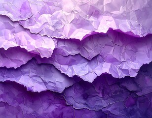 Crumpled purple paper layers