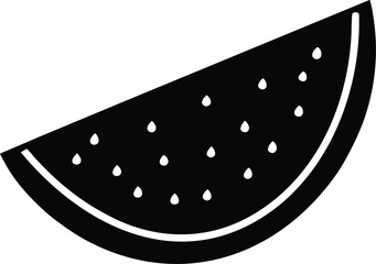 Fresh Watermelon Slice on White Background