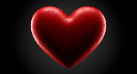 Red heart shape isolated