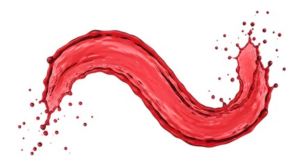 Red liquid splash