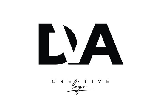 DVA Creative Minimalistic Negative Space Latter Logo with Modern Monogram for Branding and Business Letter mark Logo with Initial Letters Logo Design for Branding.	