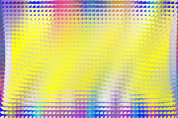 Obraz premium Bright yellow mosaic with geometric pixelated design and colorful border