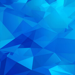 Fototapeta premium Low-Poly Blue Abstract Geometric Background