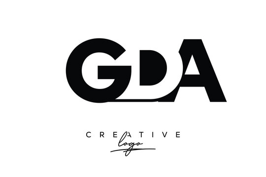 GDA Creative Minimalistic Negative Space Latter Logo with Modern Monogram for Branding and Business Letter mark Logo with Initial Letters Logo Design for Branding.	