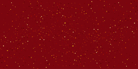 Shining rain drops on a red glass window create a festive Christmas light pattern like a bubbly snowflake illustration