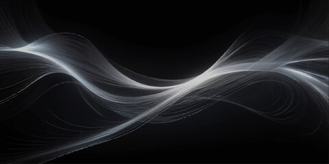 Abstract fractal background with swirling blue light and smoke texture, a flowing design for wallpaper art