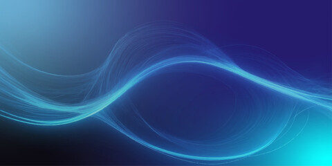 Fototapeta premium Abstract blue background with flowing light, fractal wave pattern, and digital texture