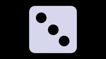 360 Rotating Board Game Dice On Transparent Background - Powered by Adobe