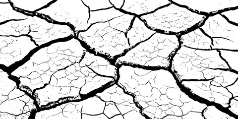 Dry cracked earth texture background showing natural drought patterns. High-resolution cracked soil surface design, ideal for abstract, environmental, and climate change concept visuals.