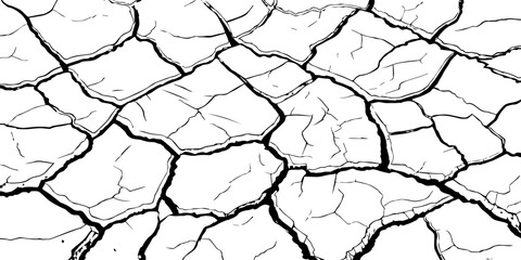 Dry cracked earth texture background showing natural drought patterns. High-resolution cracked soil surface design, ideal for abstract, environmental, and climate change concept visuals.