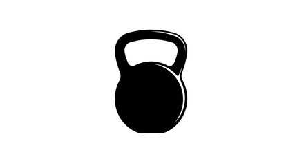 Black kettlebell silhouette