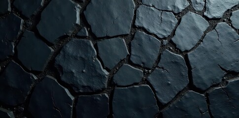 Empty black concrete; coarse, pitted stone texture , asphalt, exterior, photography background