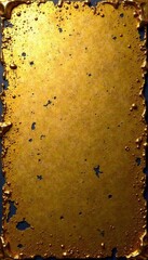 Golden distressed metallic surface with grunge texture , element, metallic, oxidized