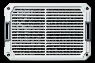 Fototapeta premium Detailed view of an intricate air filter design showcasing layered filtration technology highlighting durability and efficiency for improved air quality solutions