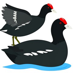 Two birds on water