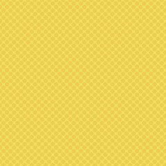 A repetitive pattern of small floral shapes in a light yellow color filling the entire frame evenly spaced