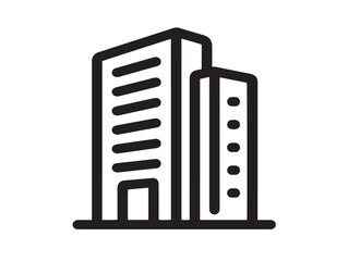 Elegant Business Office Icon with Contemporary Stylish Vector Line Artwork