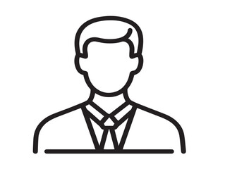 Creative Business Owner Symbol in Stylish Modern Vector Line Art