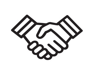 Professional Business Partnership Symbol in Elegant Modern Line Artwork