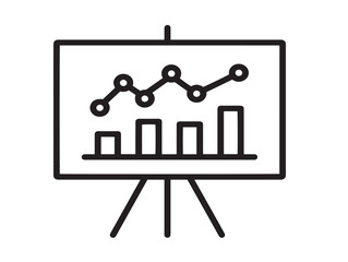 Creative Business Plan Icon with Modern Elegant Vector Line Design