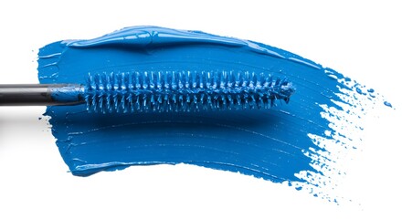 Blue mascara application