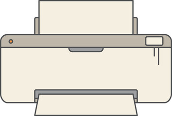Vector illustration of deskjet printer