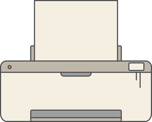 Vector illustration of a deskjet printer