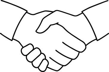 handshake continuous outline unity gesture line art