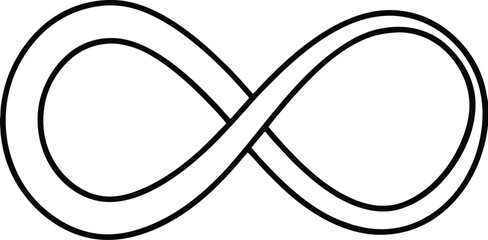 infinity loop minimalist continuous outline symbol drawing