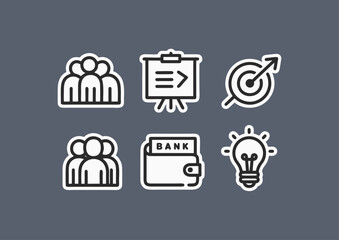 Flat Business Vector Icons Collection