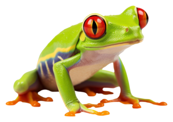 PNG Red eyed treefrog macro amphibian wildlife reptile.