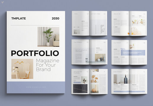 Minimalist Portfolio Brochure Layout WithBold Typography