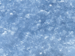 Macro photograpy of snowflakes. Background of winter fluffy snow texture.
