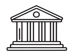 Financial technology vector symbol in minimalist creative line artwork