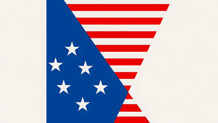Fototapeta premium American Flag Abstract: A graphic representation of the American flag, blending abstract design and patriotic symbolism in a unique composition. 