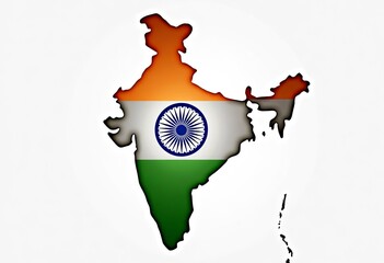 India uniform with national flag on white background