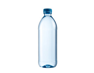 Naklejka premium Simple blank water bottle on transparent background