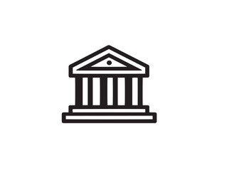 Elegant financial outline symbol for business investment concepts