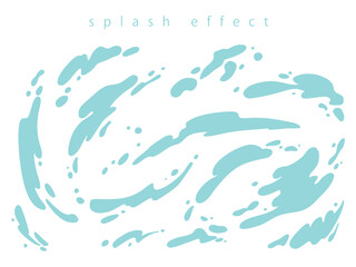 はじける水しぶきのエフェクト