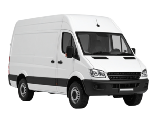 Toy delivery van isolated on transparent backgrouns