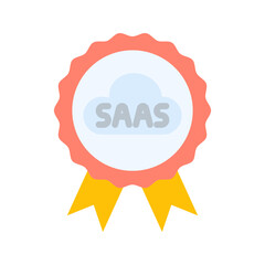 SaaS Trial Badge icon vector image. Suitable for mobile apps, web apps and print media.